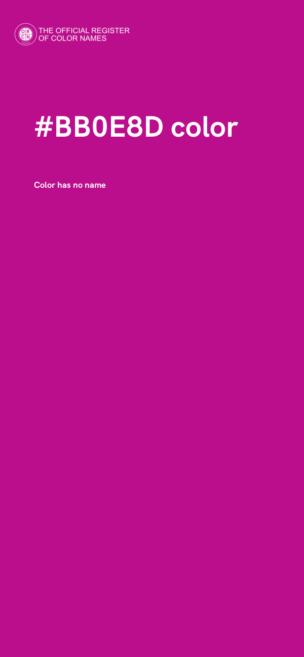 #BB0E8D color image
