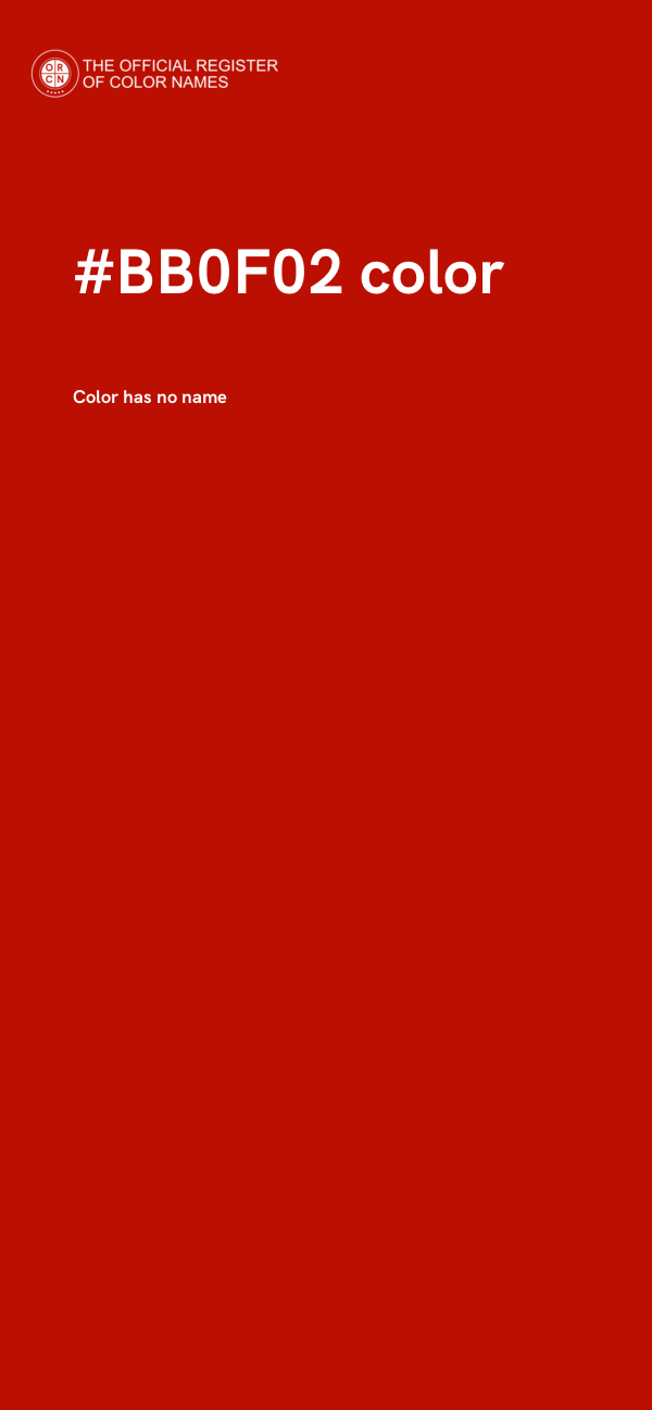 #BB0F02 color image