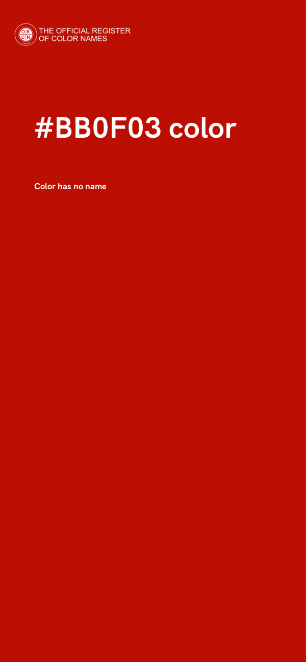 #BB0F03 color image