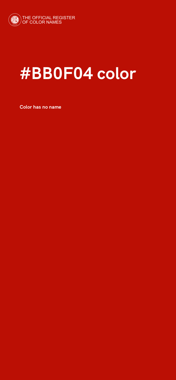 #BB0F04 color image