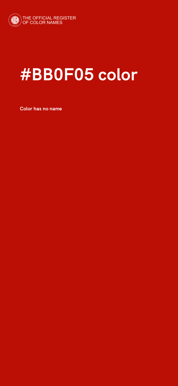 #BB0F05 color image