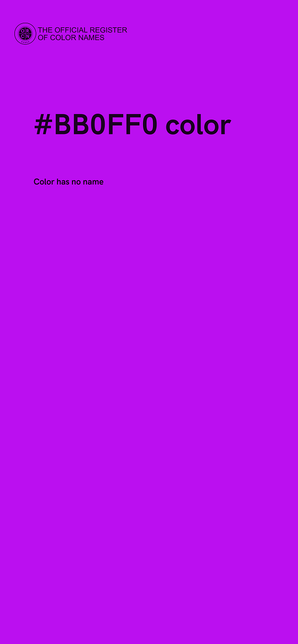 #BB0FF0 color image