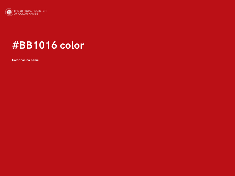 #BB1016 color image