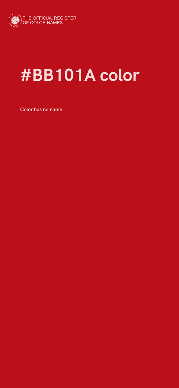 #BB101A color image