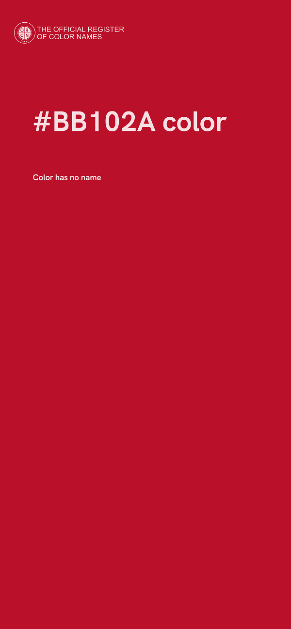#BB102A color image