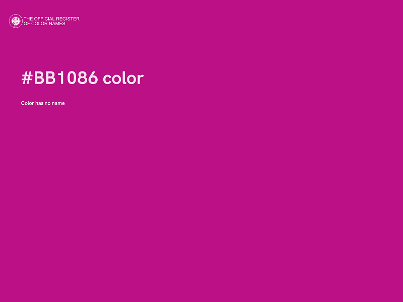 #BB1086 color image
