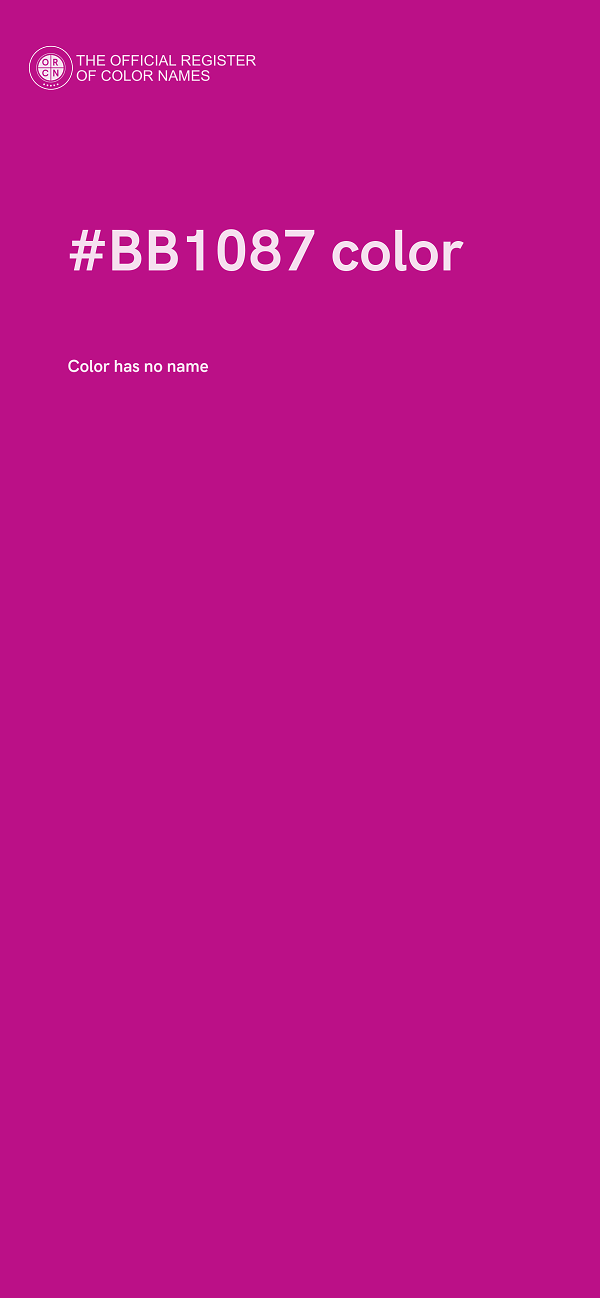 #BB1087 color image