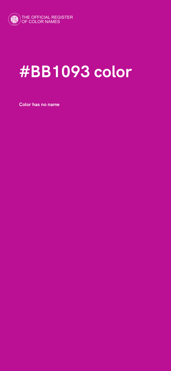 #BB1093 color image