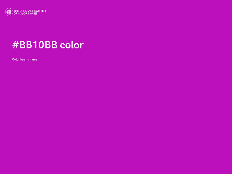 #BB10BB color image