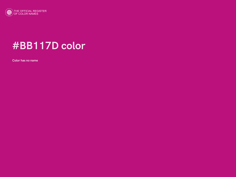 #BB117D color image
