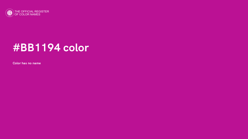 #BB1194 color image