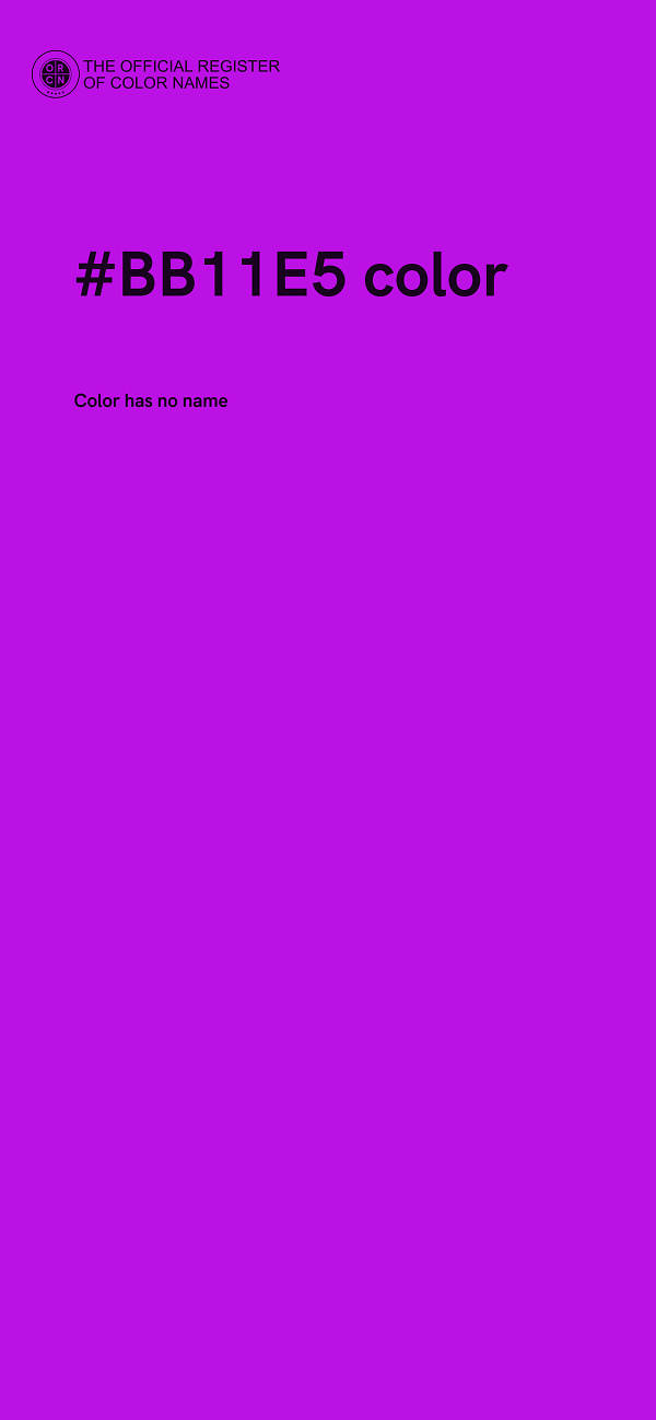 #BB11E5 color image