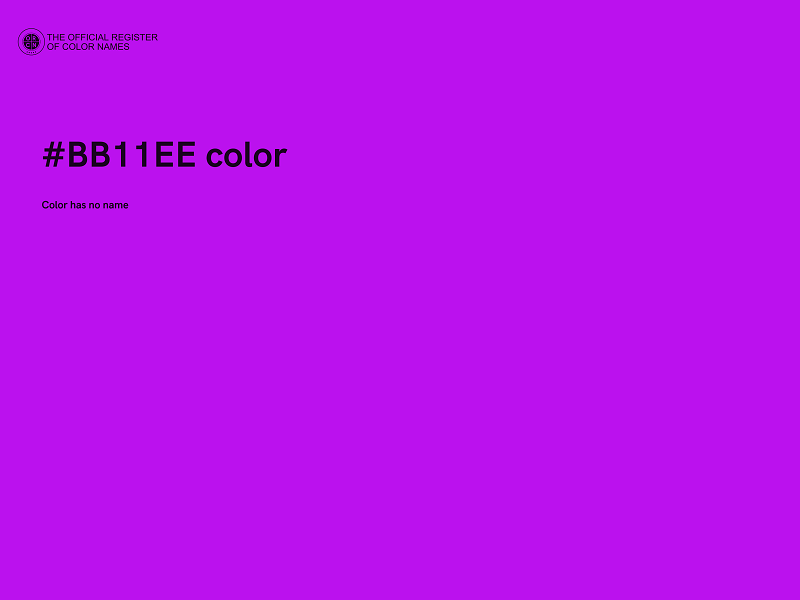 #BB11EE color image