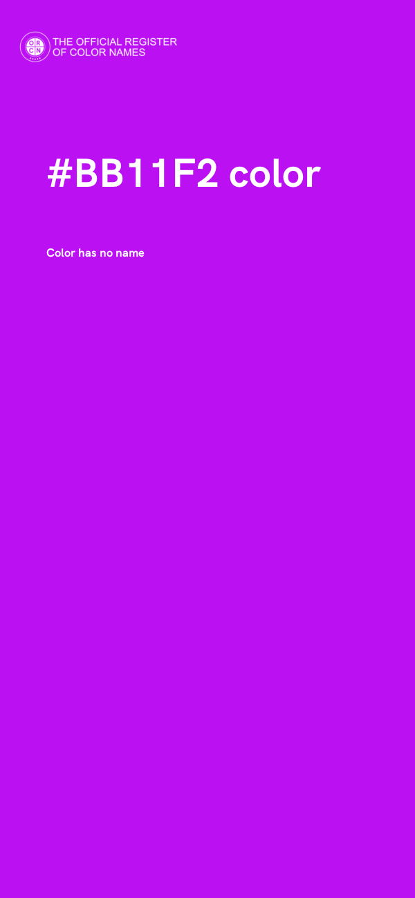 #BB11F2 color image
