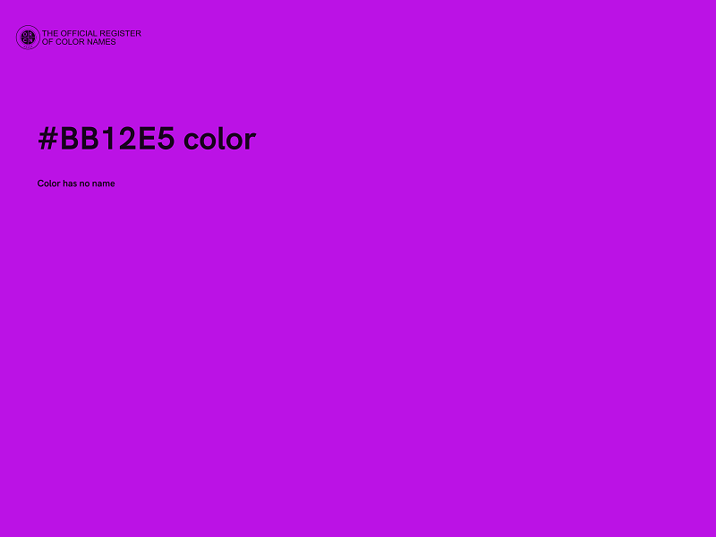 #BB12E5 color image