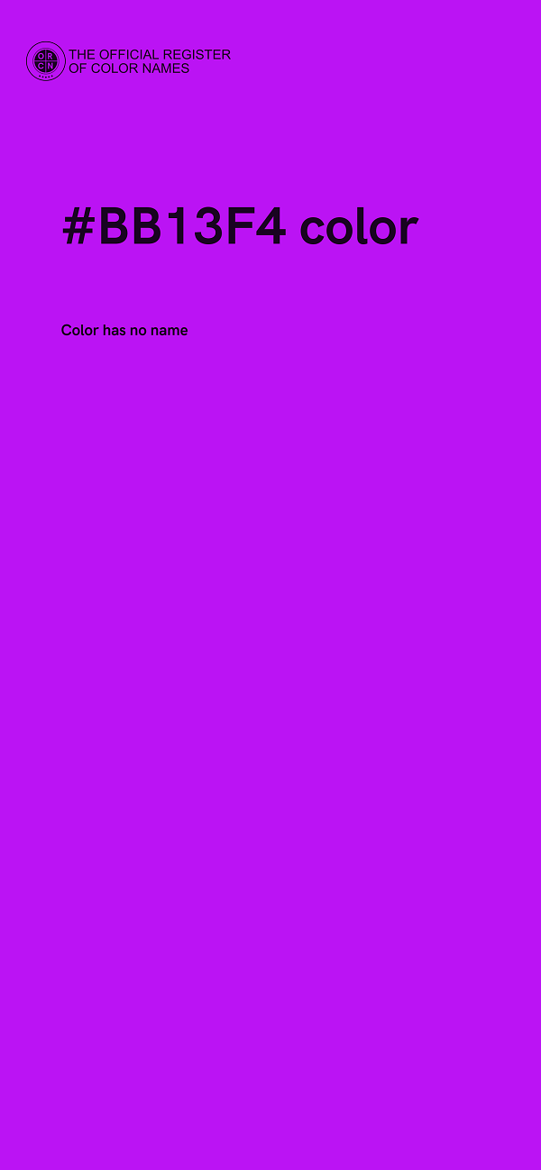 #BB13F4 color image