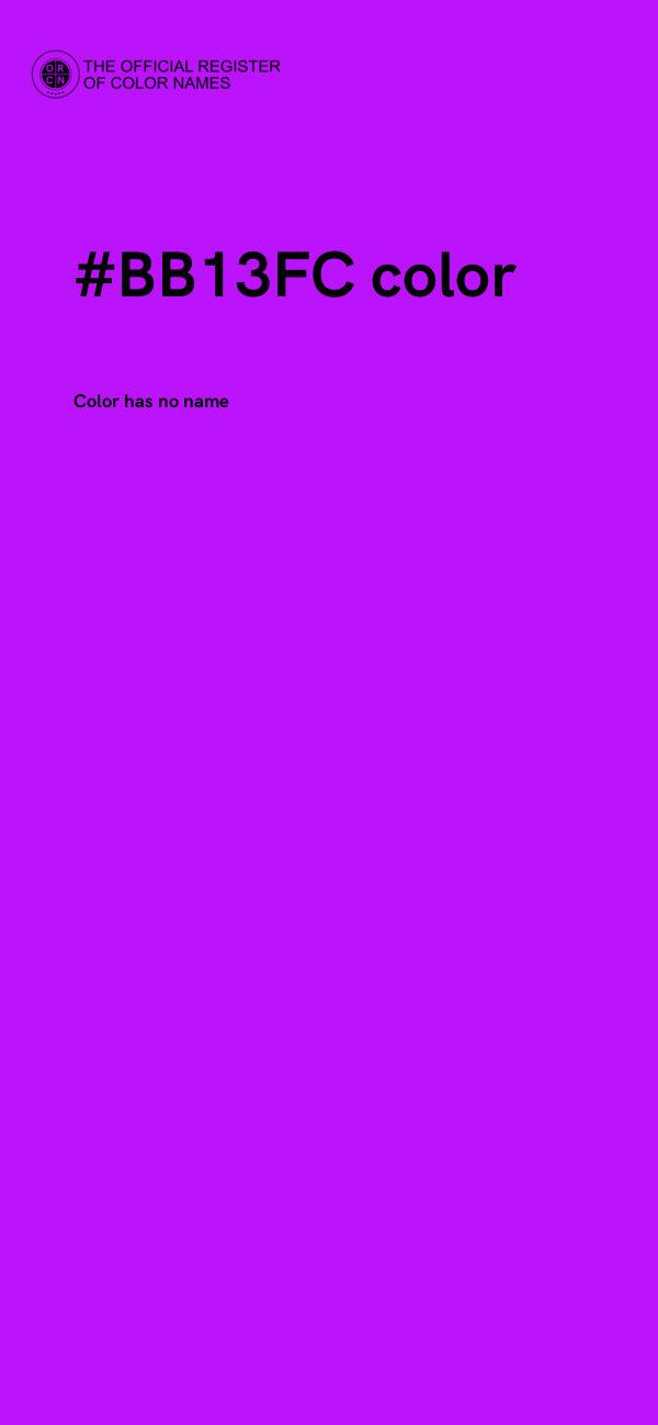 #BB13FC color image