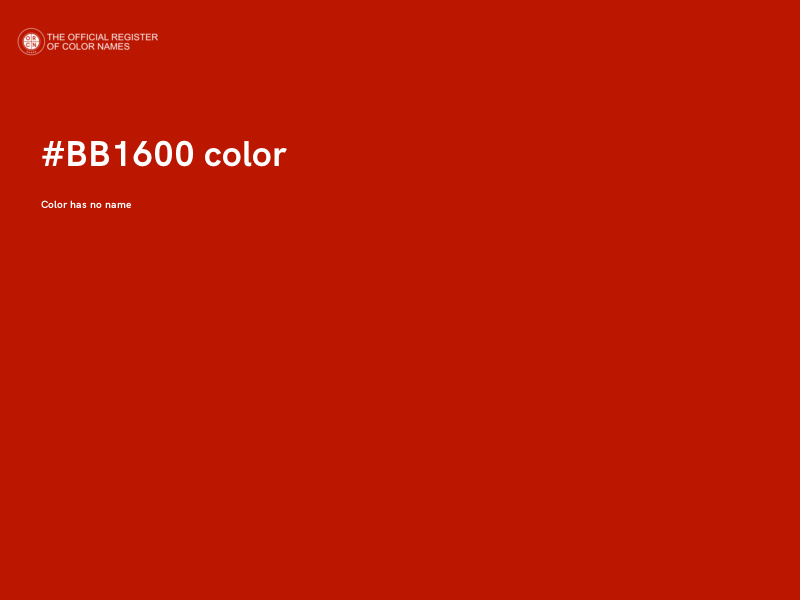 #BB1600 color image