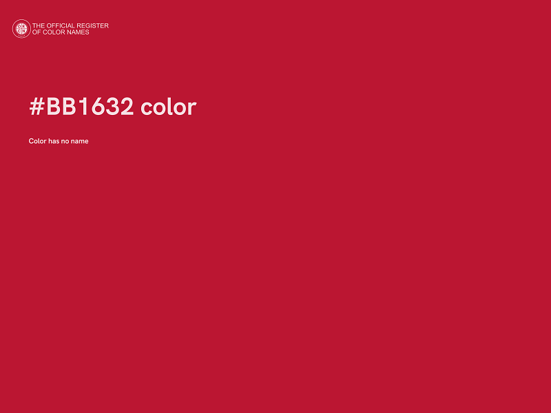 #BB1632 color image