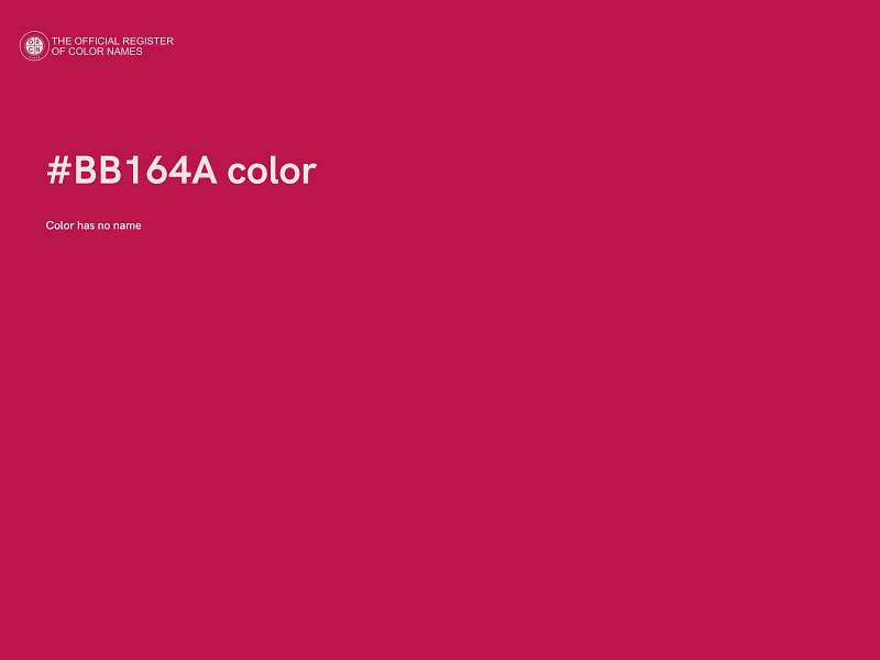 #BB164A color image
