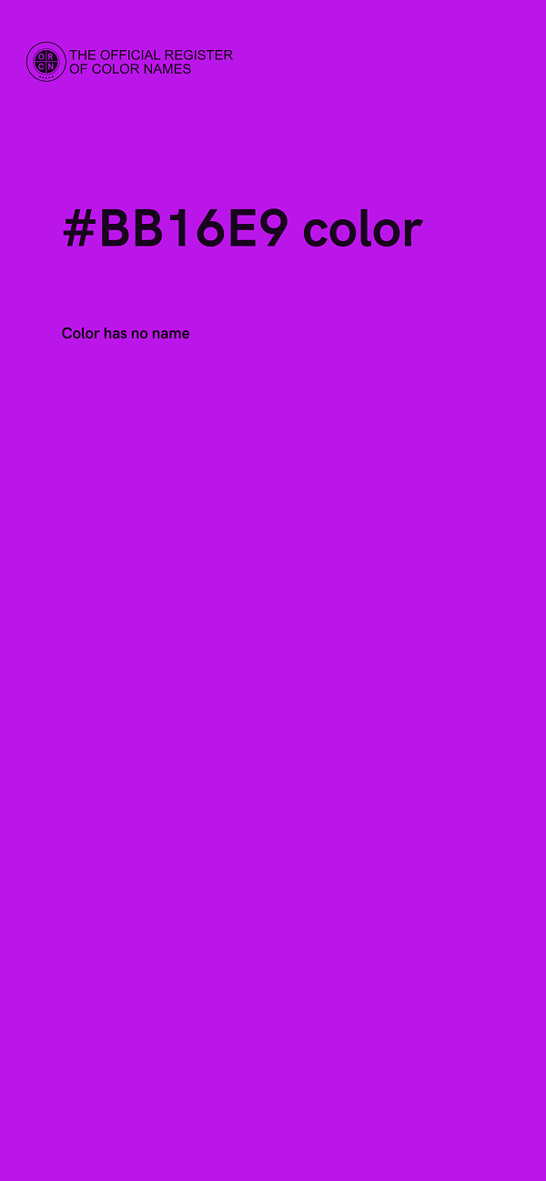 #BB16E9 color image