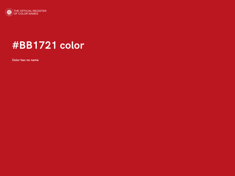 #BB1721 color image