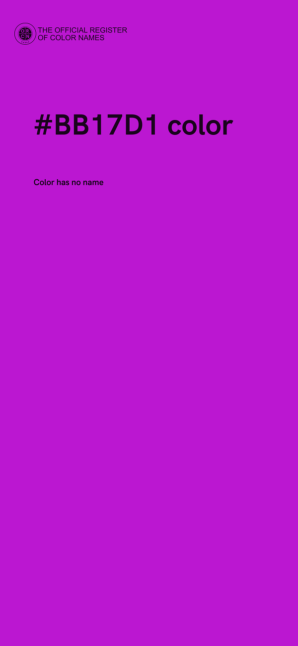 #BB17D1 color image