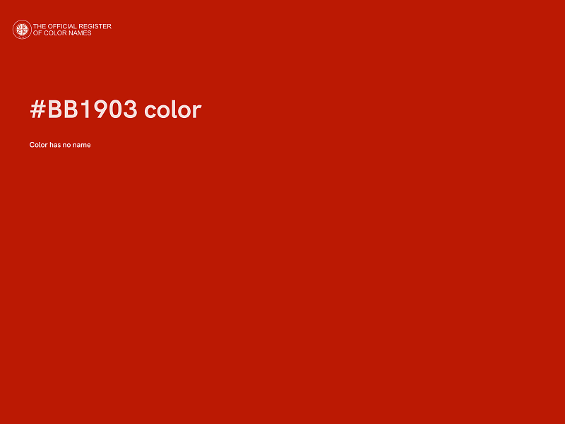 #BB1903 color image