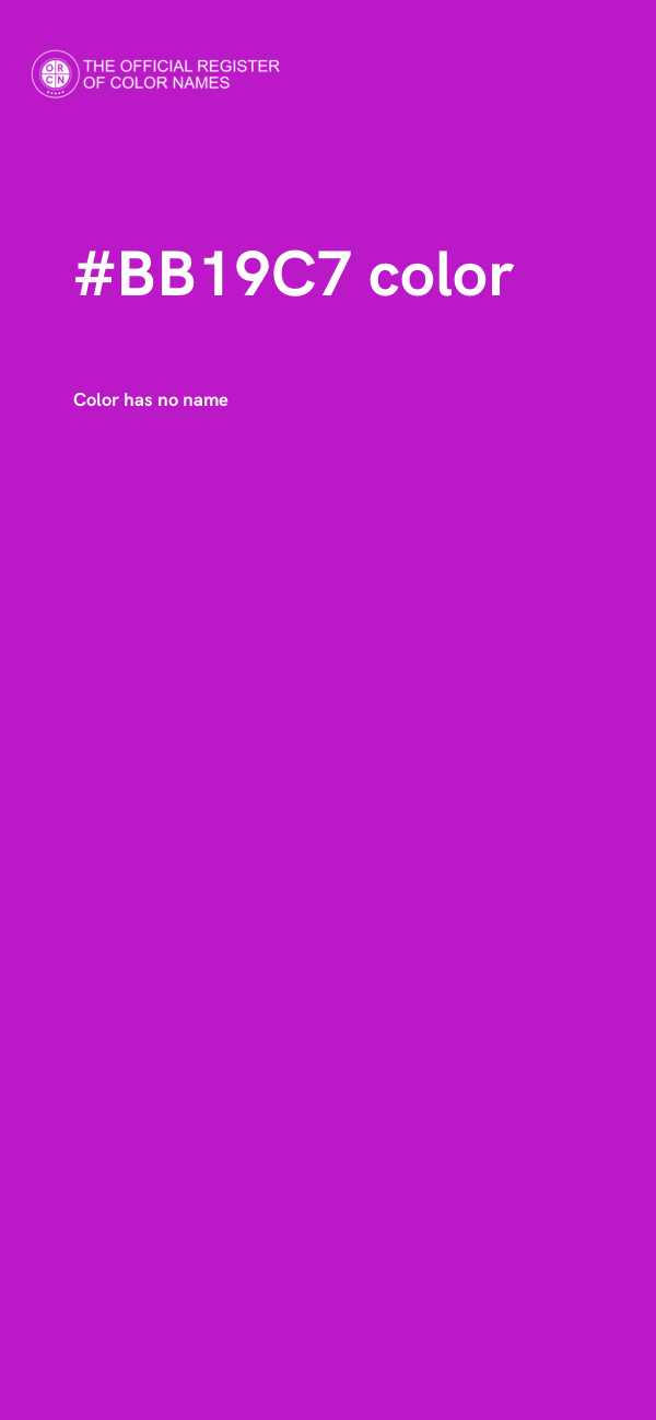 #BB19C7 color image