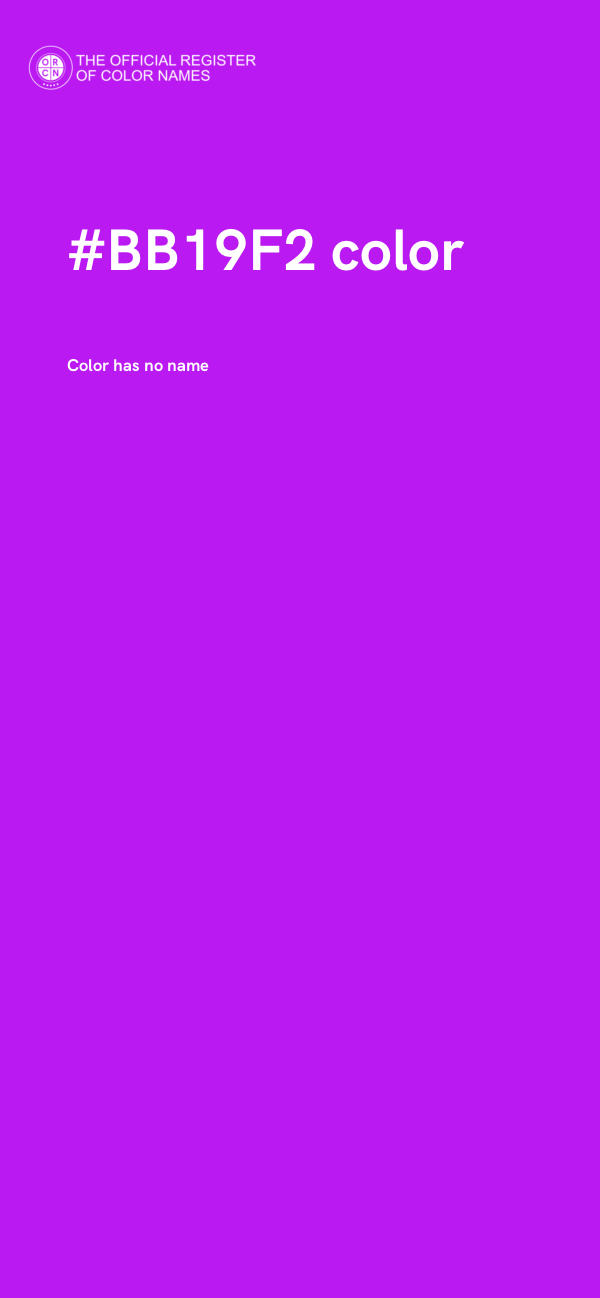 #BB19F2 color image