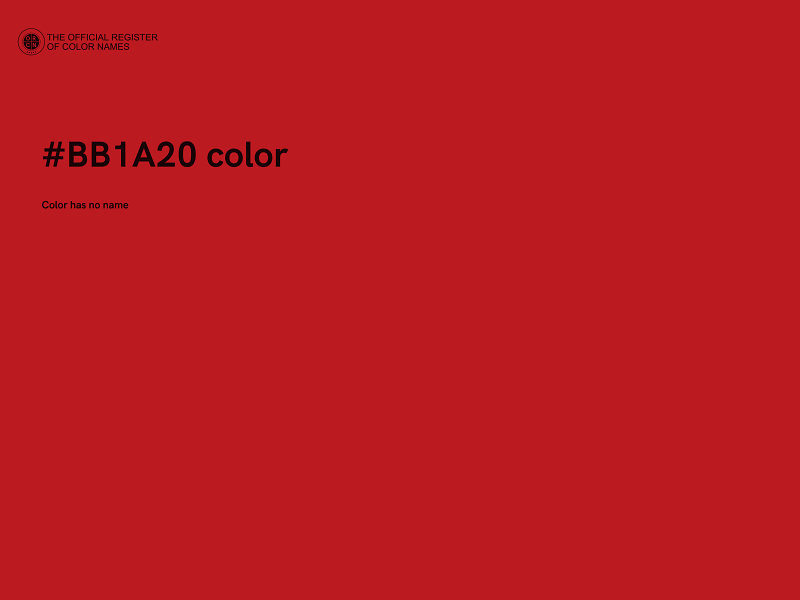 #BB1A20 color image
