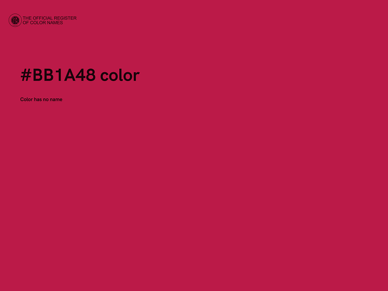 #BB1A48 color image