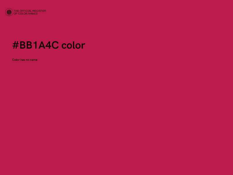 #BB1A4C color image