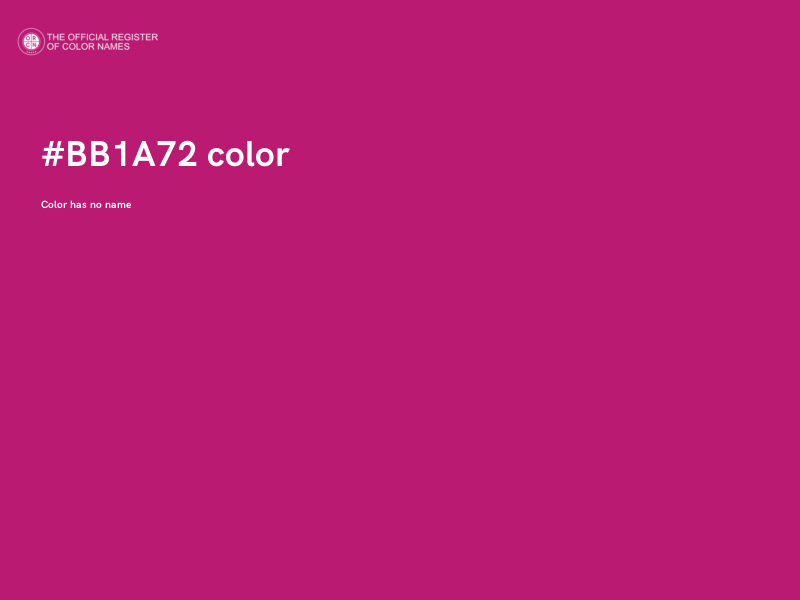 #BB1A72 color image