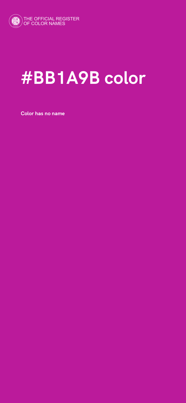 #BB1A9B color image
