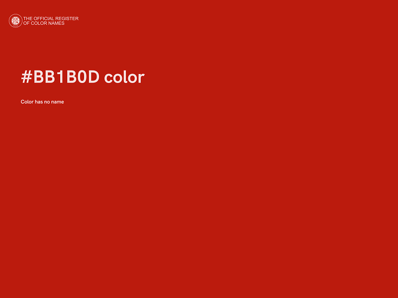 #BB1B0D color image