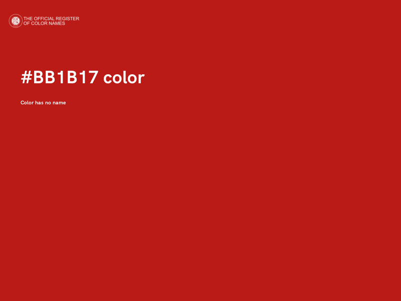 #BB1B17 color image