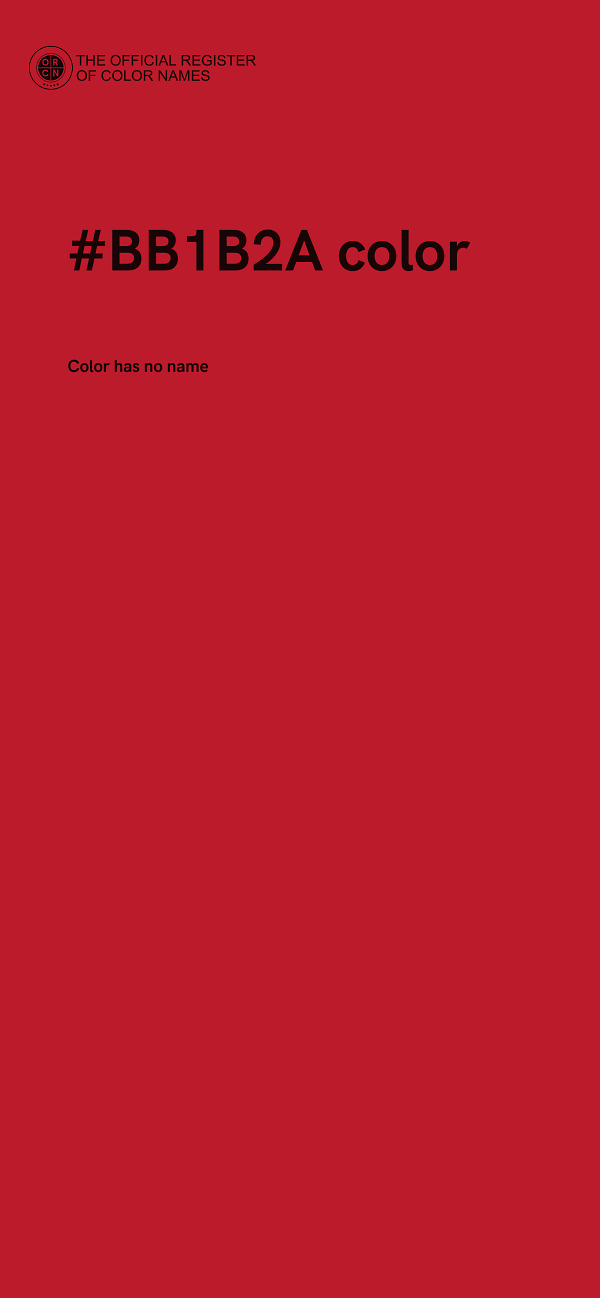 #BB1B2A color image
