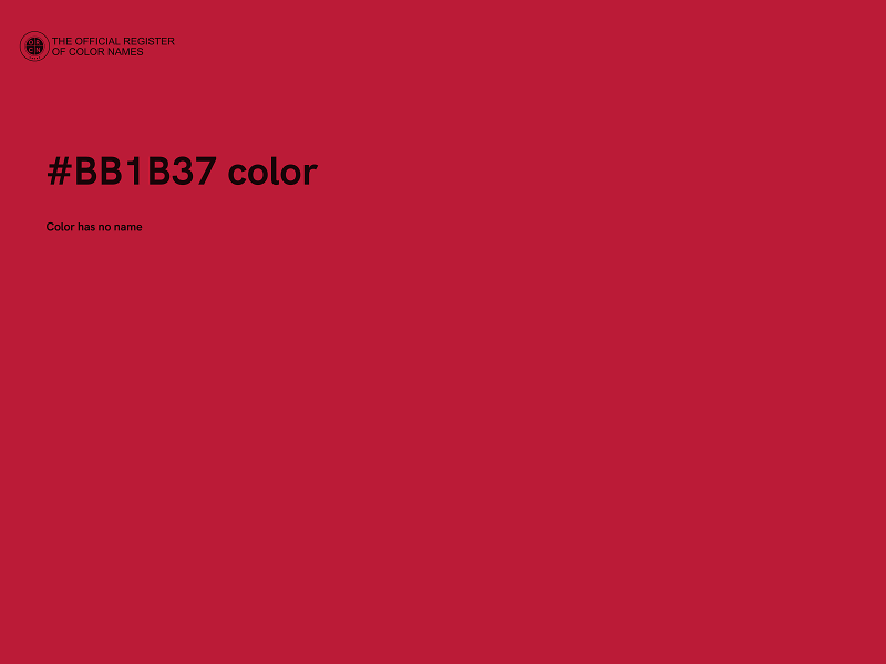 #BB1B37 color image