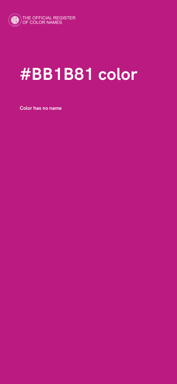 #BB1B81 color image