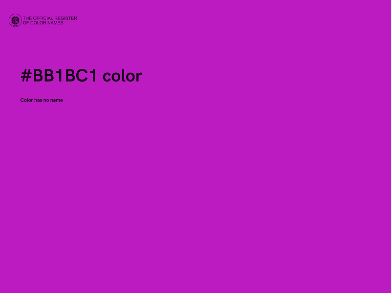 #BB1BC1 color image