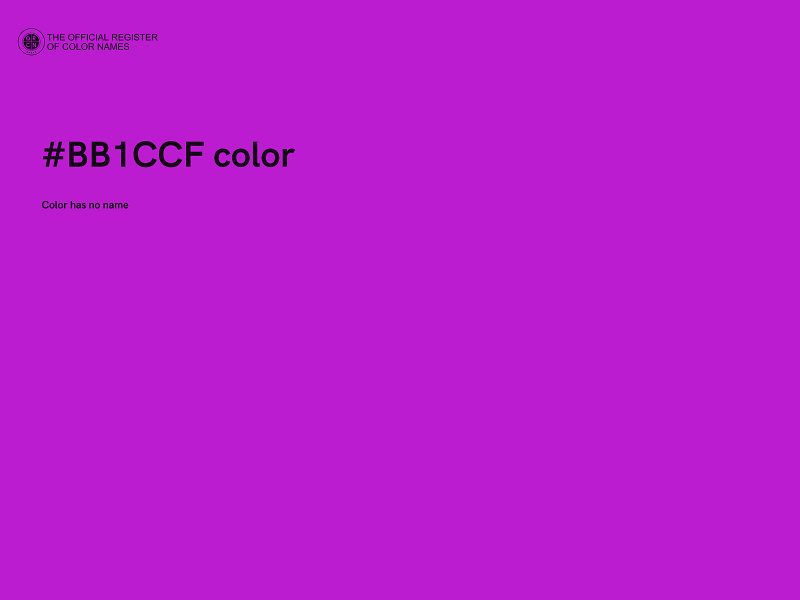 #BB1CCF color image