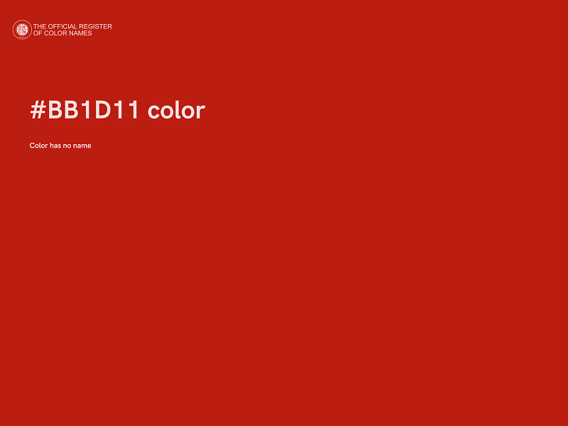 #BB1D11 color image