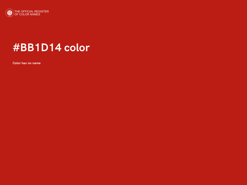 #BB1D14 color image