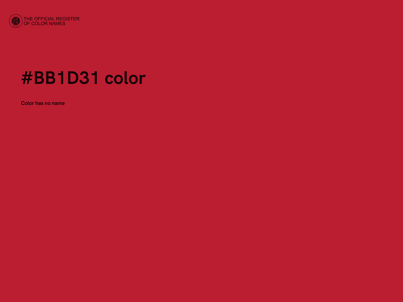 #BB1D31 color image