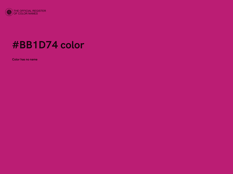 #BB1D74 color image