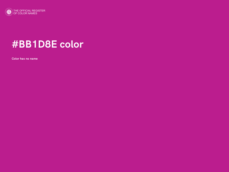 #BB1D8E color image