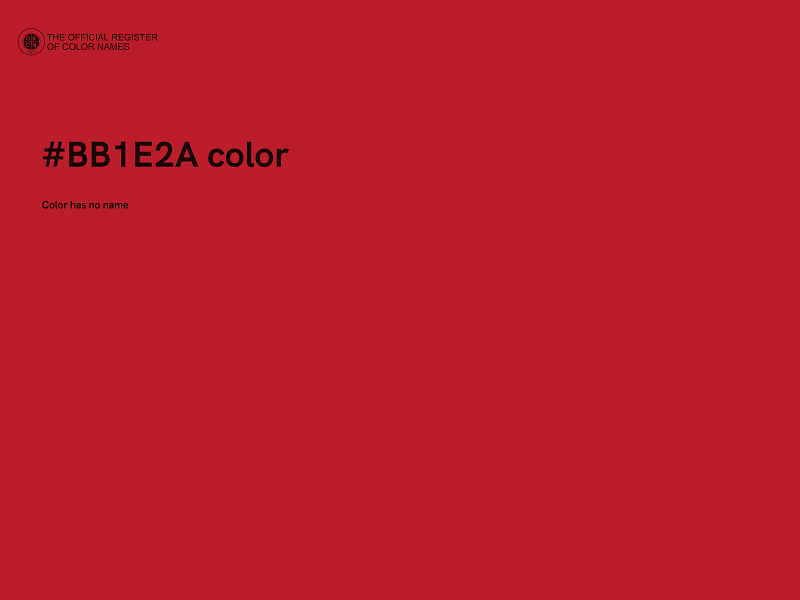 #BB1E2A color image
