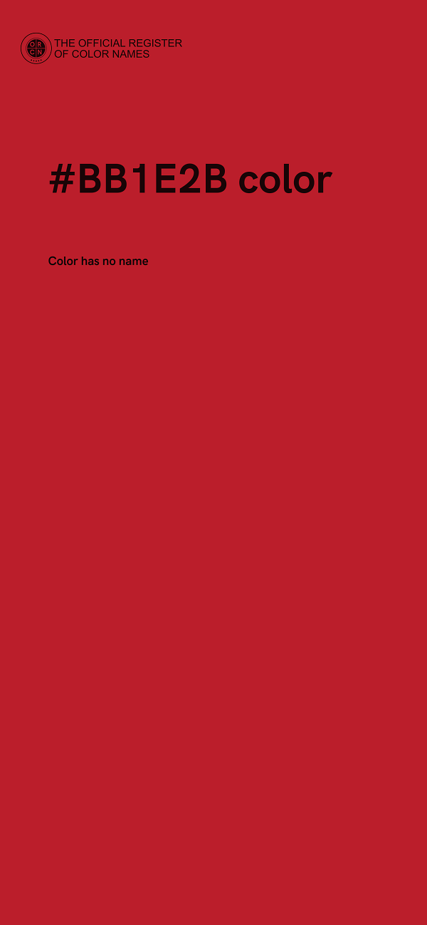 #BB1E2B color image