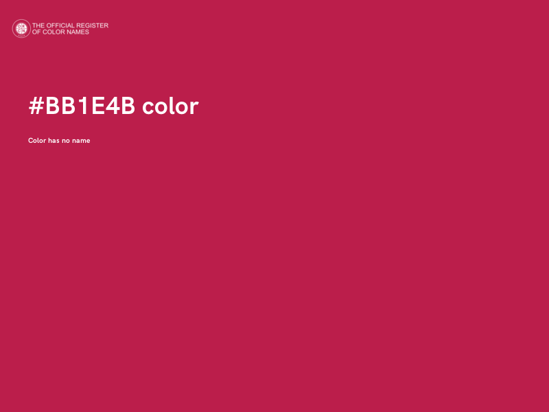 #BB1E4B color image